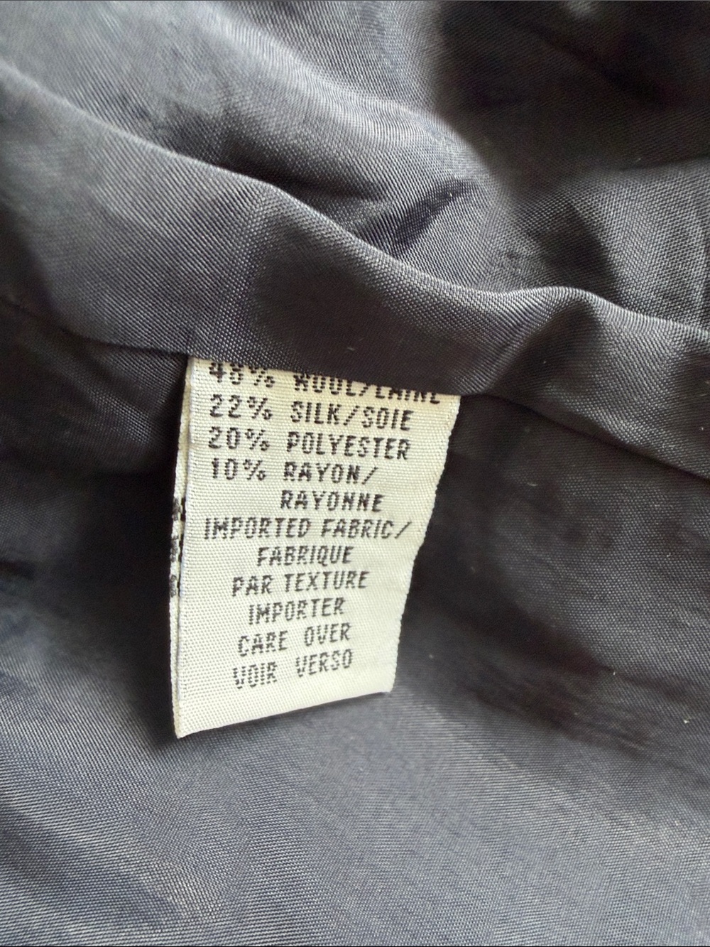 Vintage Gray Herringbone Wool Vest with decorative metal clasp closures - Picture 8 of 8